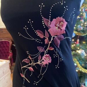 Ynes Asymmetrical embroidered Fitted dress size L